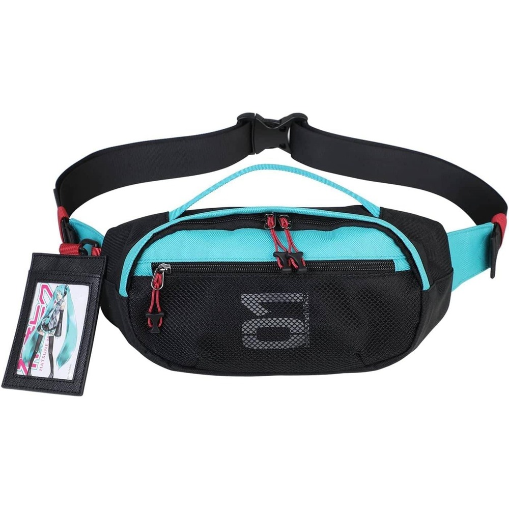 Fire First x Hatsune Miku Teal Black Tactical Crossbody Waist Bag